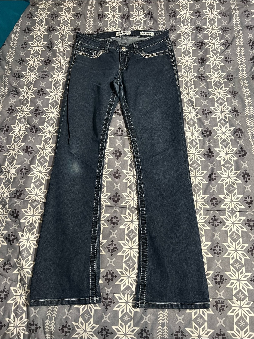Daytrip Dark Blue Flare Jeans